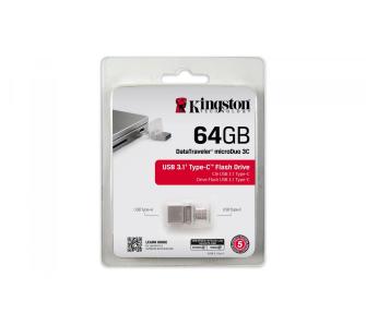 PenDrive Kingston Data Traveler 64GB MicroDuo USB 3.1 typ C Szary
