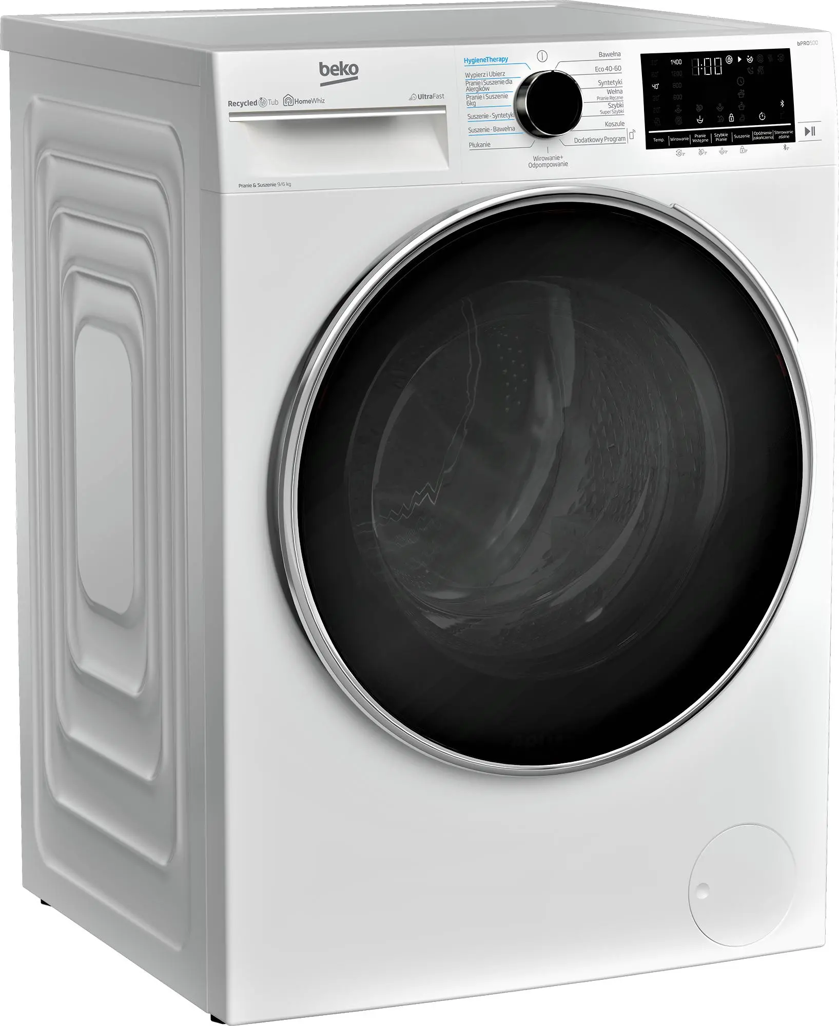 Pralko-suszarka Beko bPro500 B5DFT594427WPB SteamCure 57,3cm 9kg/6kg Zdalne sterowanie