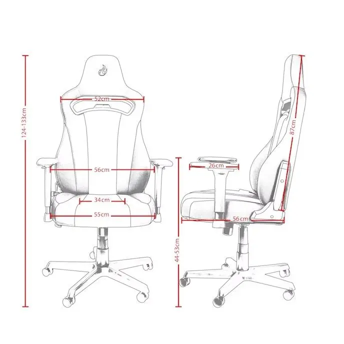 Fotel Nitro Concepts E250 Galactic Blue Biurowy do 120kg Tkanina Czarno-niebieski