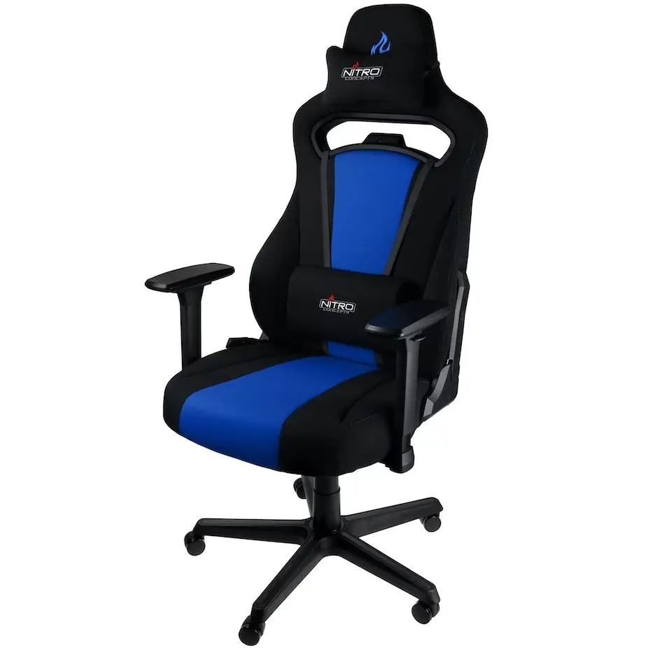 Fotel Nitro Concepts E250 Galactic Blue Biurowy do 120kg Tkanina Czarno-niebieski