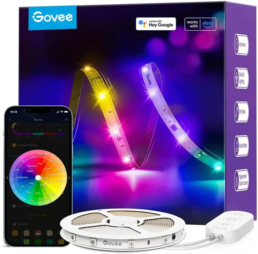Govee H619A Wi-Fi, Bluetooth, RGBIC / 5m