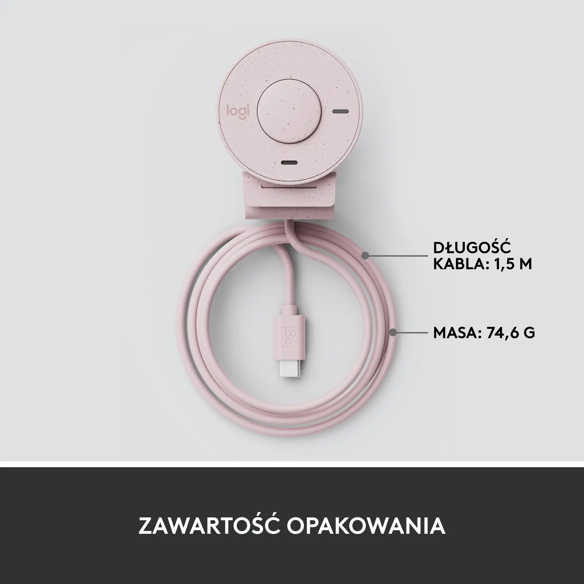 Kamera internetowa Logitech Brio 300 Rózowy