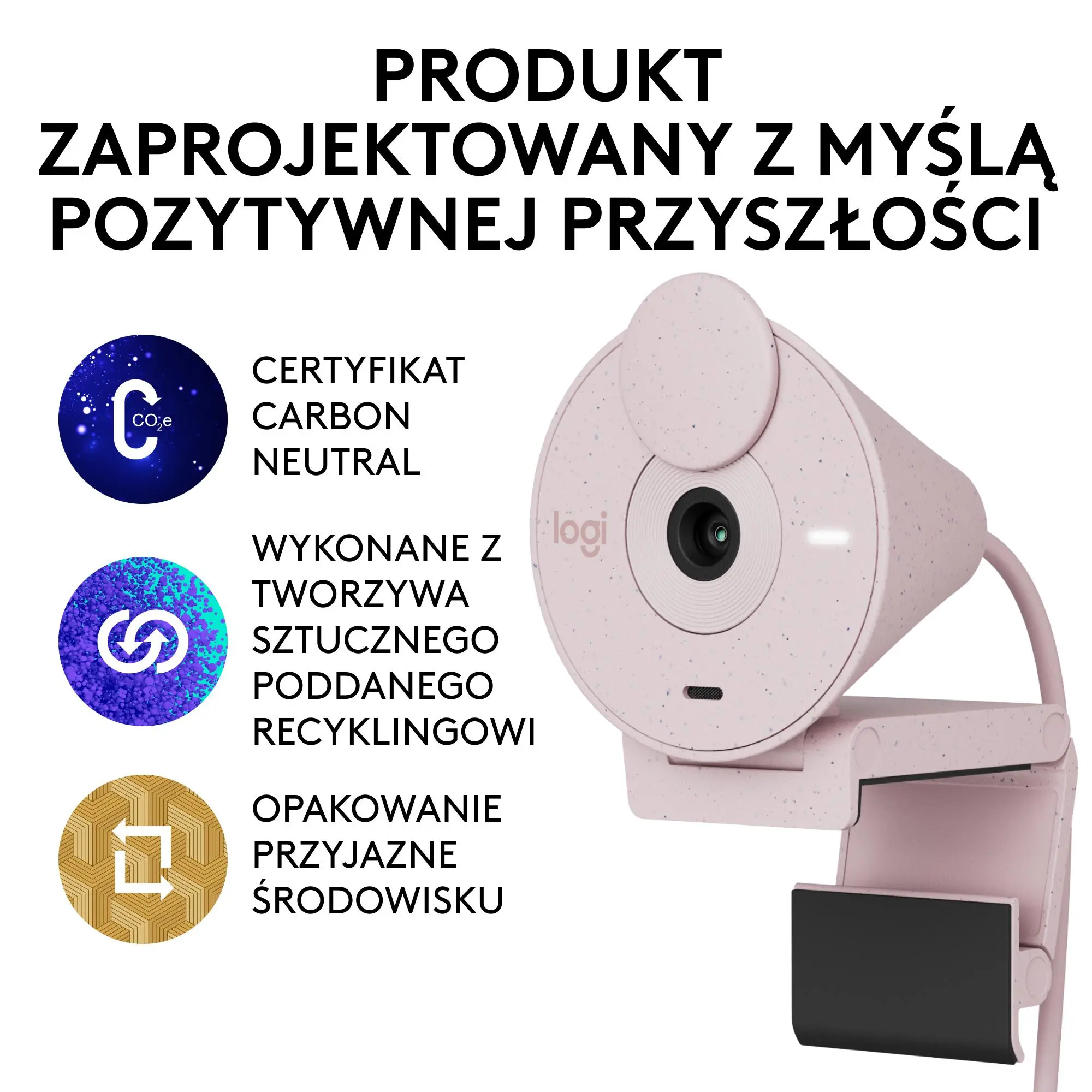Kamera internetowa Logitech Brio 300 Rózowy