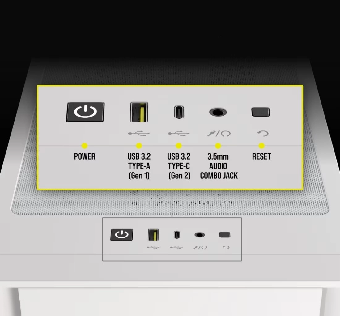 Obudowa Corsair iCUE 4000D Airflow ARGB Biały