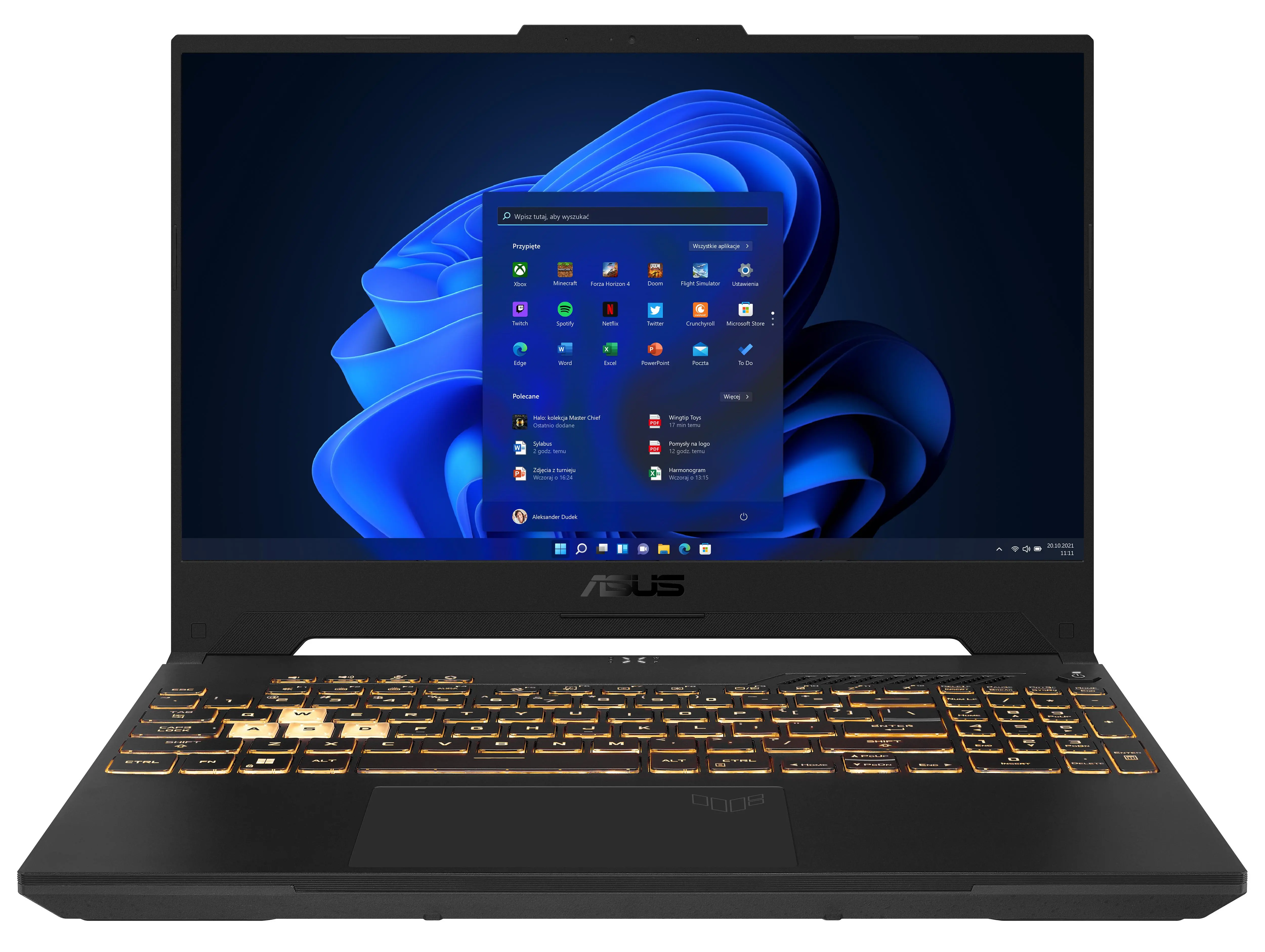 Laptop gamingowy ASUS TUF Gaming F15 2022 FX507ZC4-HN018W 15,6" 144Hz i5-12500H 16GB RAM 512GB Dysk SSD RTX3050 Win11 Szary