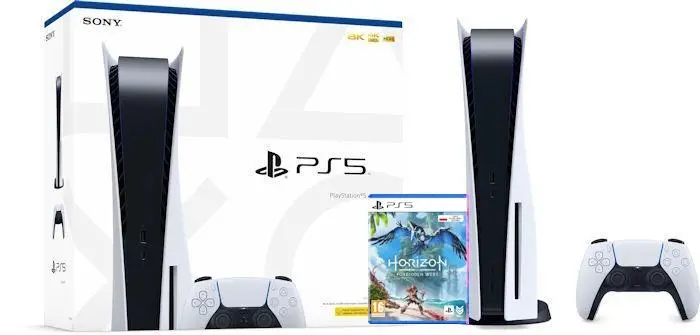 Konsola Sony PlayStation 5 (PS5) z napędem + Horizon Forbidden West