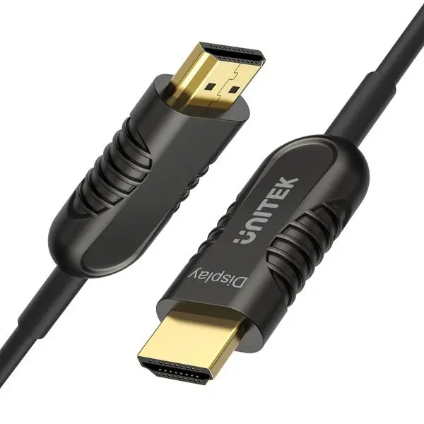 Kabel optyczny HDMI Unitek Y-C1036BK 100m Srebrny