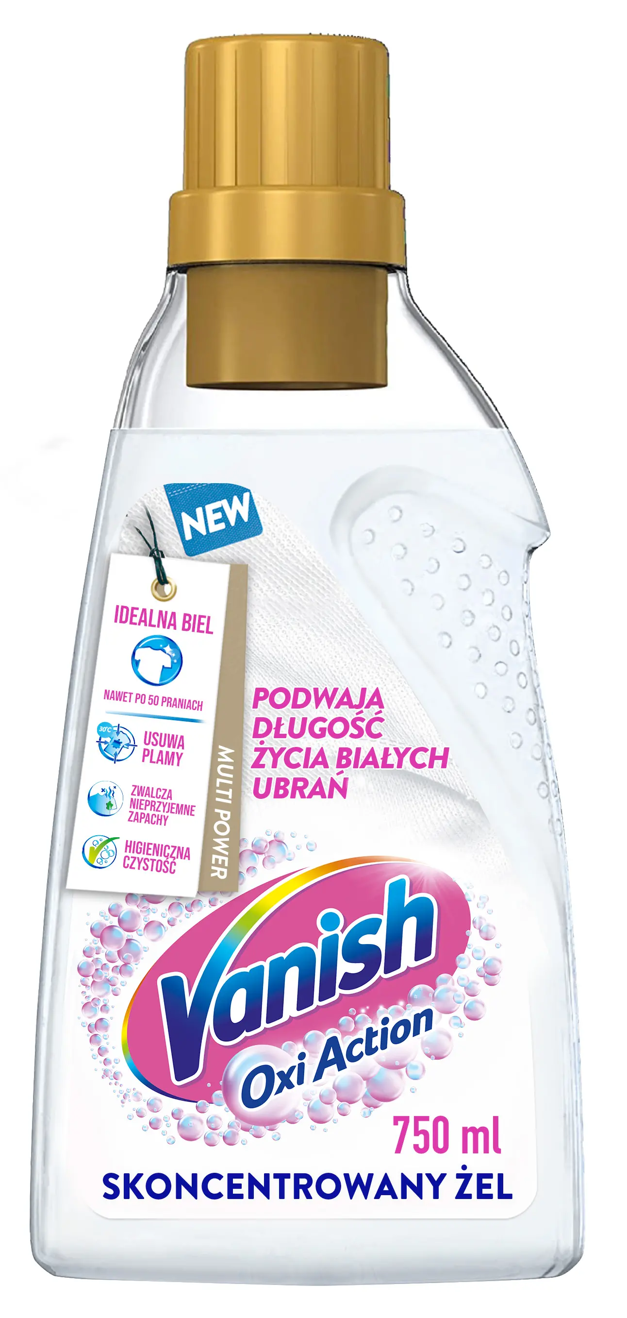 Odplamiacz Vanish Oxi Action White 750ml