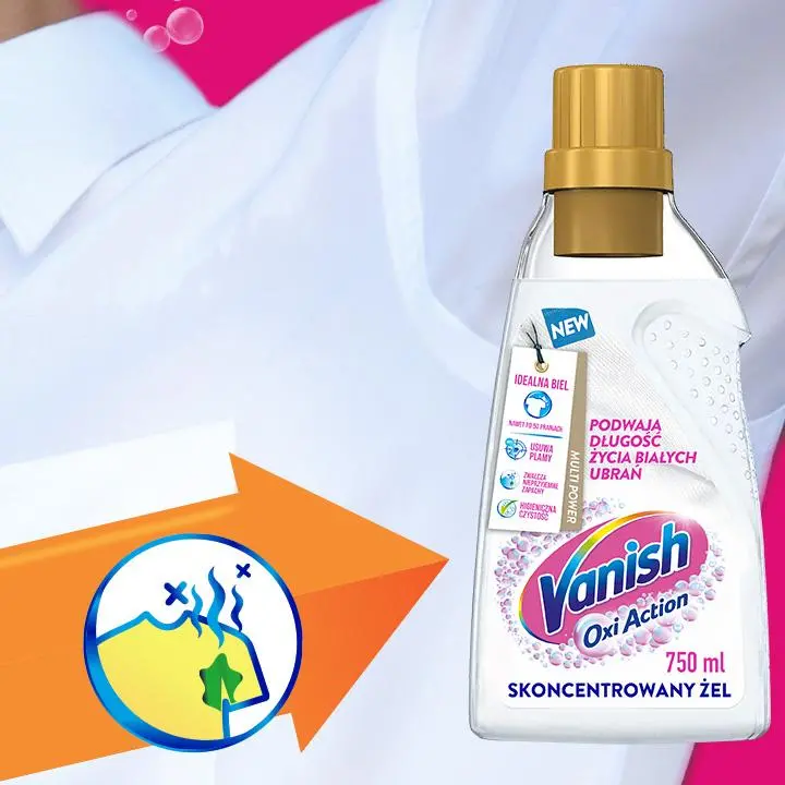 Odplamiacz Vanish Oxi Action White 750ml