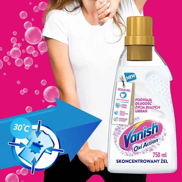 Odplamiacz Vanish Oxi Action White 750ml