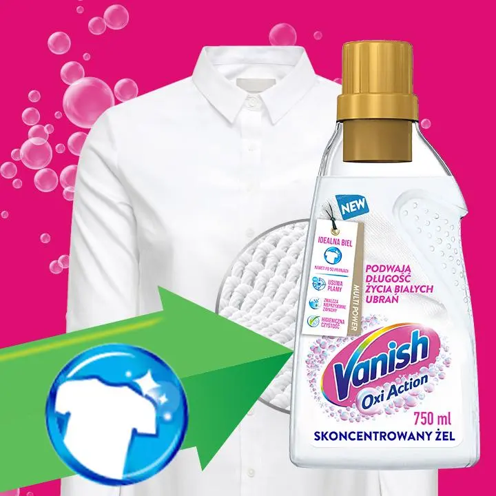 Odplamiacz Vanish Oxi Action White 750ml