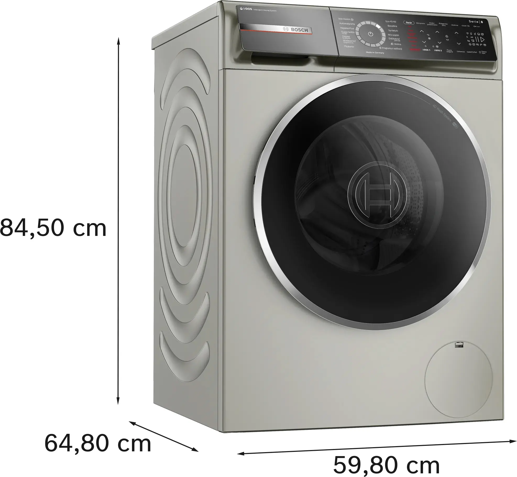 Pralka Bosch Serie 8 WGB254AXPL 10kg 1400obr/min Zdalne sterowanie
