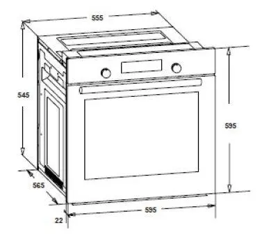 Piekarnik elektryczny MPM 63-BO-12T Termoobieg Czarny