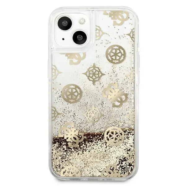 Etui Guess Peony Liquid Glitter GUHCP13SLGPEGO do iPhone 13 mini