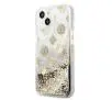 Etui Guess Peony Liquid Glitter GUHCP13SLGPEGO do iPhone 13 mini