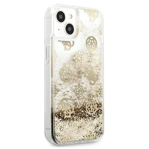 Etui Guess Peony Liquid Glitter GUHCP13SLGPEGO do iPhone 13 mini