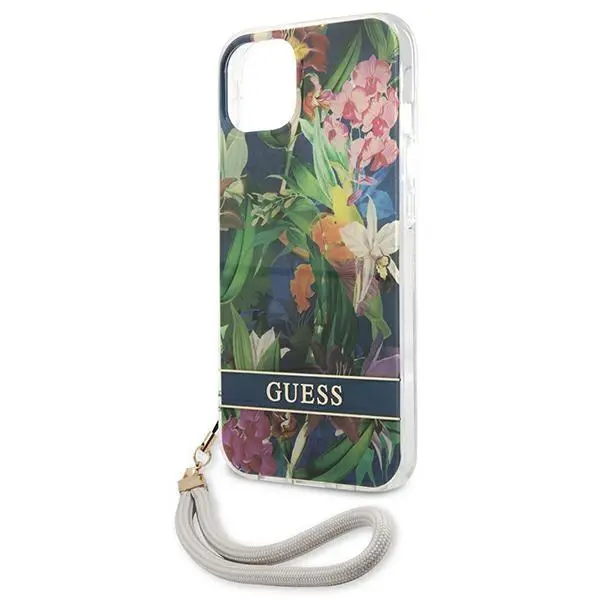Etui Guess Flower Strap GUHCP13SHFLSB do iPhone 13 mini