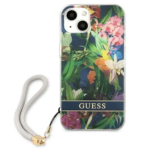 Etui Guess Flower Strap GUHCP13SHFLSB do iPhone 13 mini
