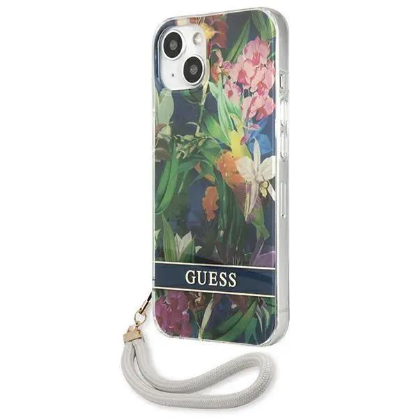 Etui Guess Flower Strap GUHCP13SHFLSB do iPhone 13 mini