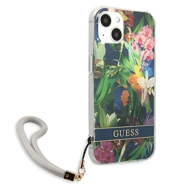 Etui Guess Flower Strap GUHCP13SHFLSB do iPhone 13 mini