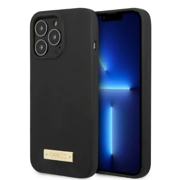 Etui Guess Silicone Logo Plate MagSafe GUHMP13XSPLK do iPhone 13 Pro Max