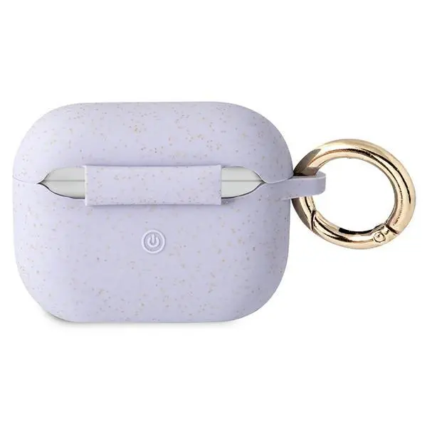 Etui na słuchawki Guess Silicone Glitter GUAPSGGEU do AirPods Pro Purpurowy