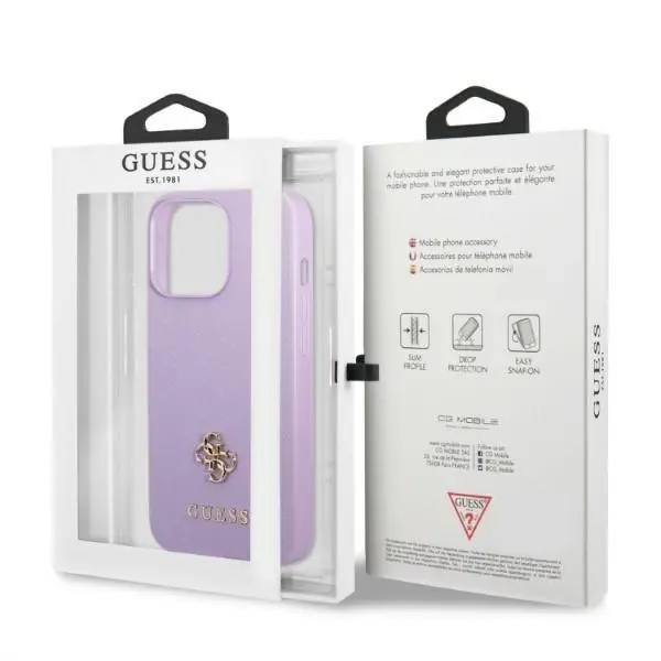 Etui Guess Saffiano 4G Small Metal Logo GUHCP13XPS4MU do iPhone 13 Pro Max