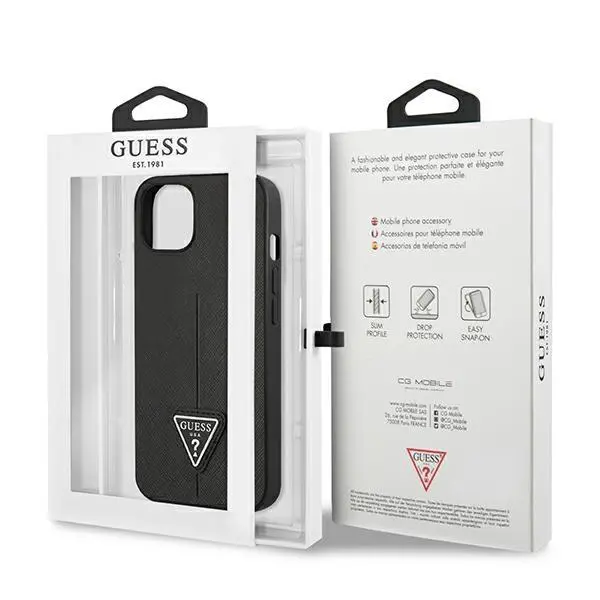 Etui Guess Saffiano Triangle Logo GUHCP13SPSATLK do iPhone 13 mini