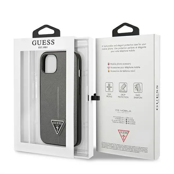 Etui Guess Saffiano Triangle Logo GUHCP13SPSATLG do iPhone 13 mini