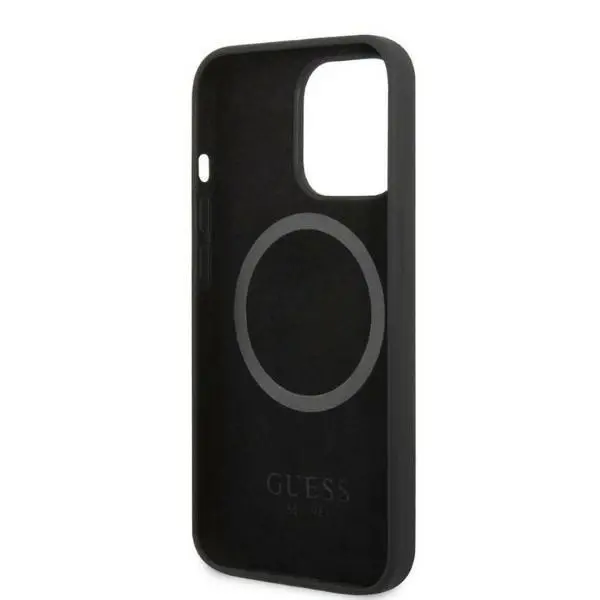 Etui Guess Silicone Logo Plate MagSafe GUHMP13LSPLK do iPhone 13 Pro / 13
