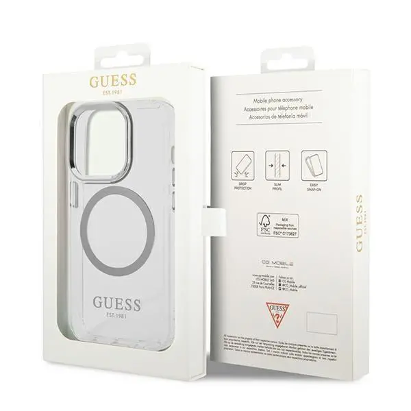 Etui Guess Metal Outline Magsafe GUHMP14XHTRMS do iPhone 14 Pro Max