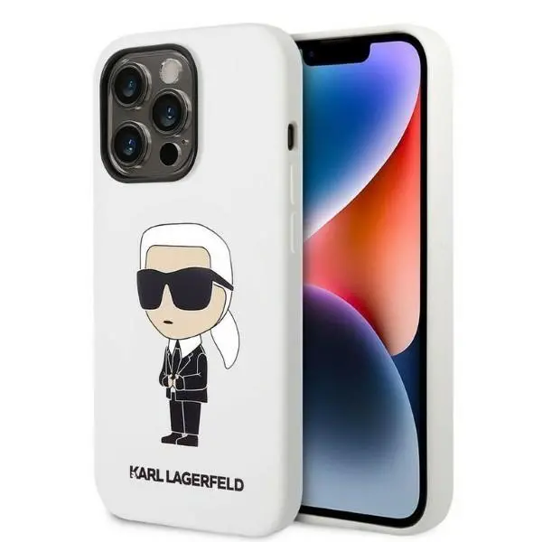 Etui Karl Lagerfeld Silicone Ikonik KLHCP14XSNIKBCH do iPhone 14 Pro Max