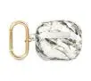 Etui na słuchawki Guess Marble Strap Collection do AirPods 3 Szaro-biały