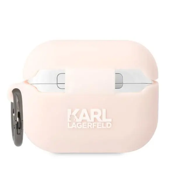 Etui na słuchawki Karl Lagerfeld Silicone Choupette Head 3D do AirPods Pro Różowy