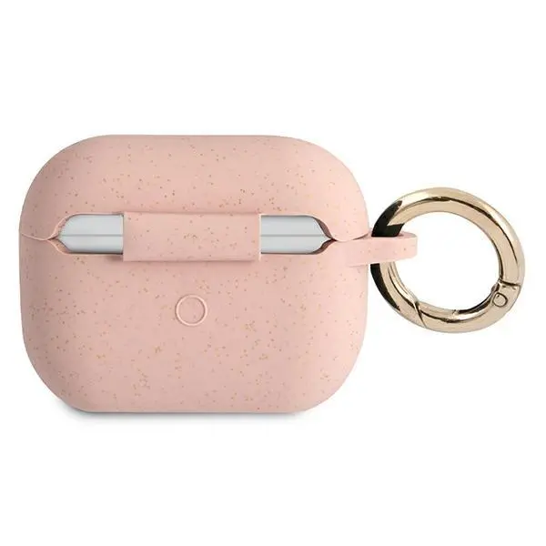 Etui na słuchawki Guess Silicone Glitter GUAPSGGEP do AirPods Pro Różowy