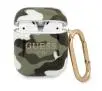 Etui na słuchawki Guess Camo Collection do AirPods Zielony moro