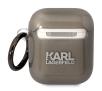 Etui na słuchawki Karl Lagerfeld Karl`s Head do AirPods 1/2 Przezroczysty/Czarny