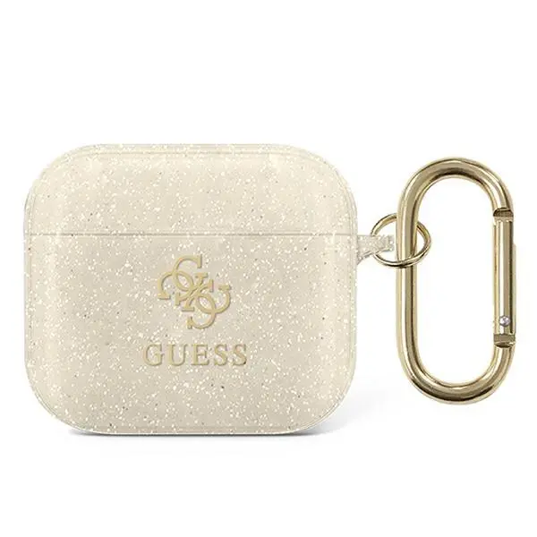 Etui na słuchawki Guess Glitter Collection do AirPods 3 Złoty