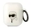 Etui na słuchawki Karl Lagerfeld Karl`s Head do AirPods 1/2 Przezroczysty