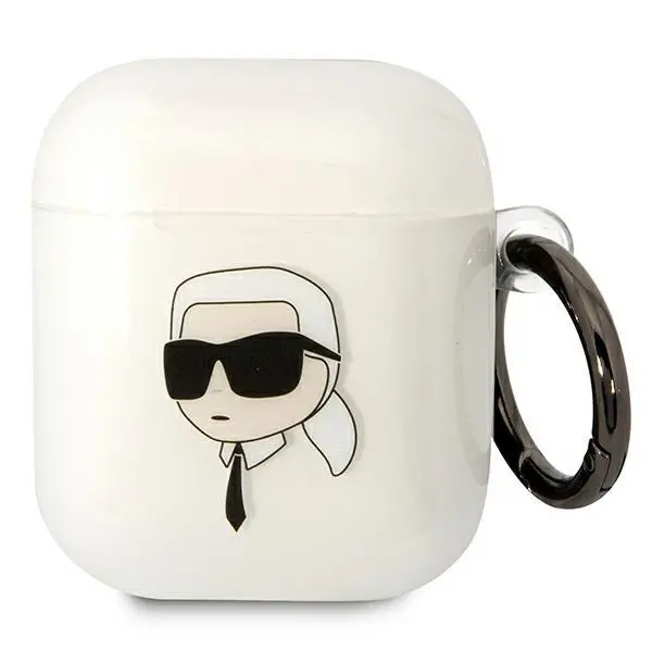 Etui na słuchawki Karl Lagerfeld Karl`s Head do AirPods 1/2 Przezroczysty