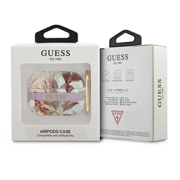 Etui na słuchawki Guess Flower Strap Collection do AirPods Pro Wielokolorowy