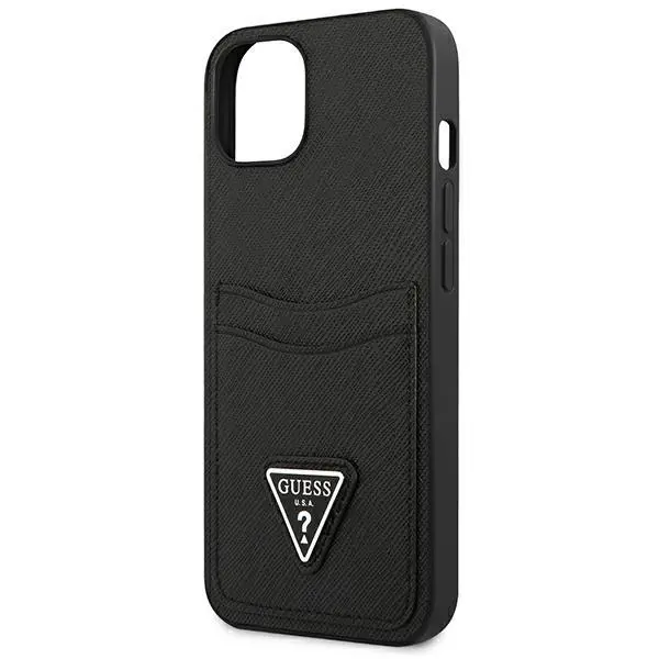 Etui Guess Saffiano Triangle Logo Cardslot GUHCP13SPSATPK do iPhone 13 mini