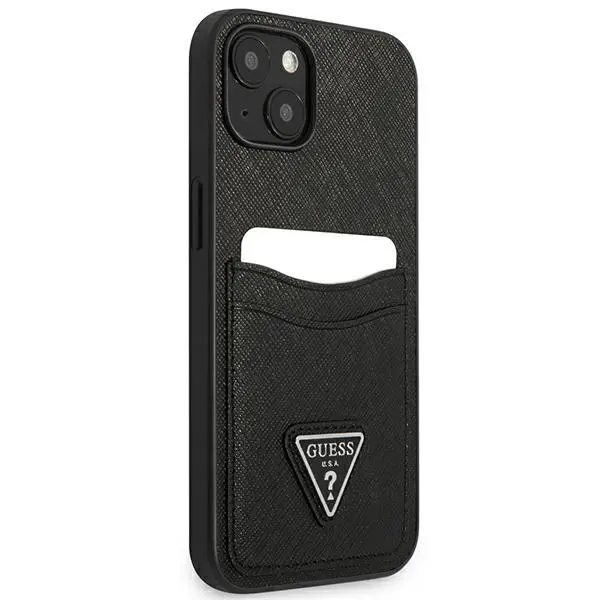Etui Guess Saffiano Triangle Logo Cardslot GUHCP13SPSATPK do iPhone 13 mini
