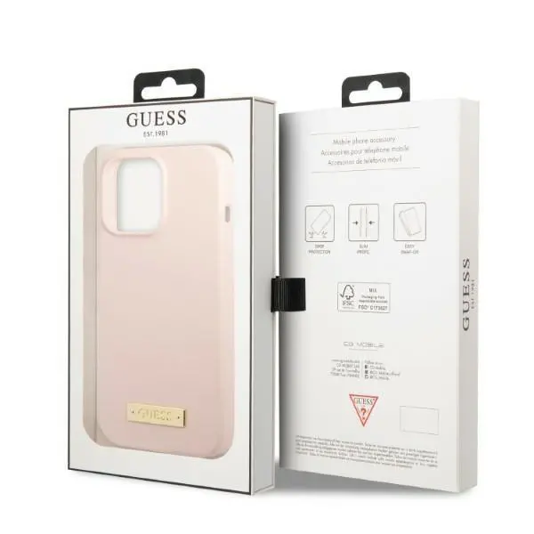 Etui Guess Silicone Logo Plate MagSafe GUHMP13XSPLP do iPhone 13 Pro Max