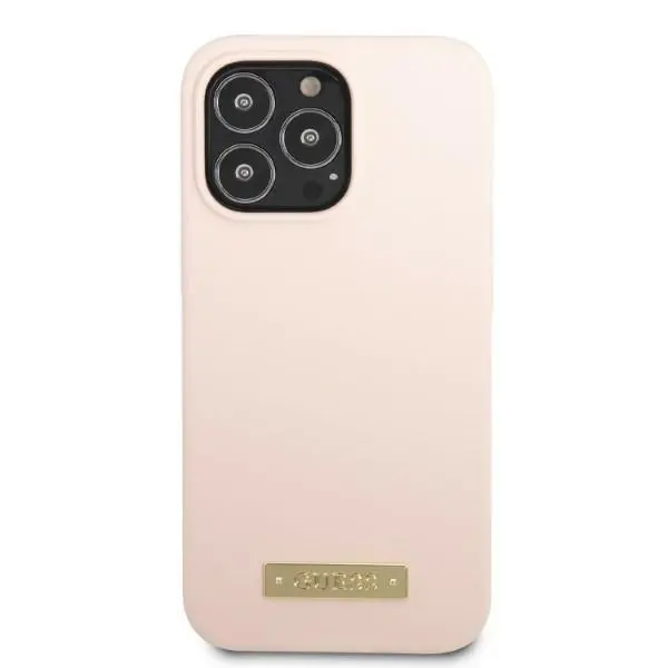 Etui Guess Silicone Logo Plate MagSafe GUHMP13XSPLP do iPhone 13 Pro Max