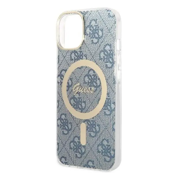 Zestaw Guess GUBPP14SH4EACSB ładowarka indukcyjna + etui 4G Print MagSafe do iPhone 14