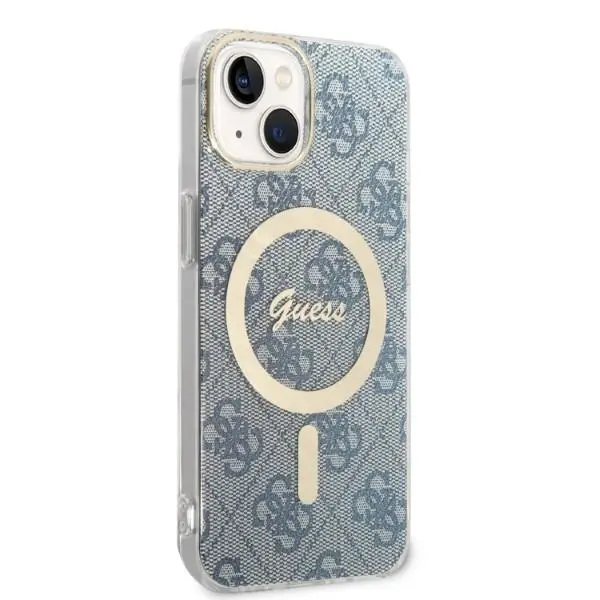 Zestaw Guess GUBPP14SH4EACSB ładowarka indukcyjna + etui 4G Print MagSafe do iPhone 14