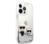 Etui Karl Lagerfeld Liquid Glitter Karl&Choupette KLHCP13LGKCS do iPhone 13 Pro / 13