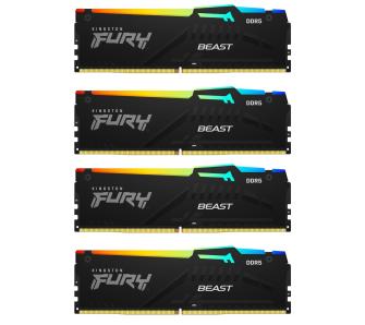 Pamięć RAM Kingston FURY Beast RGB DDR5 64GB (4 x 16GB) 5200 CL40 Czarny