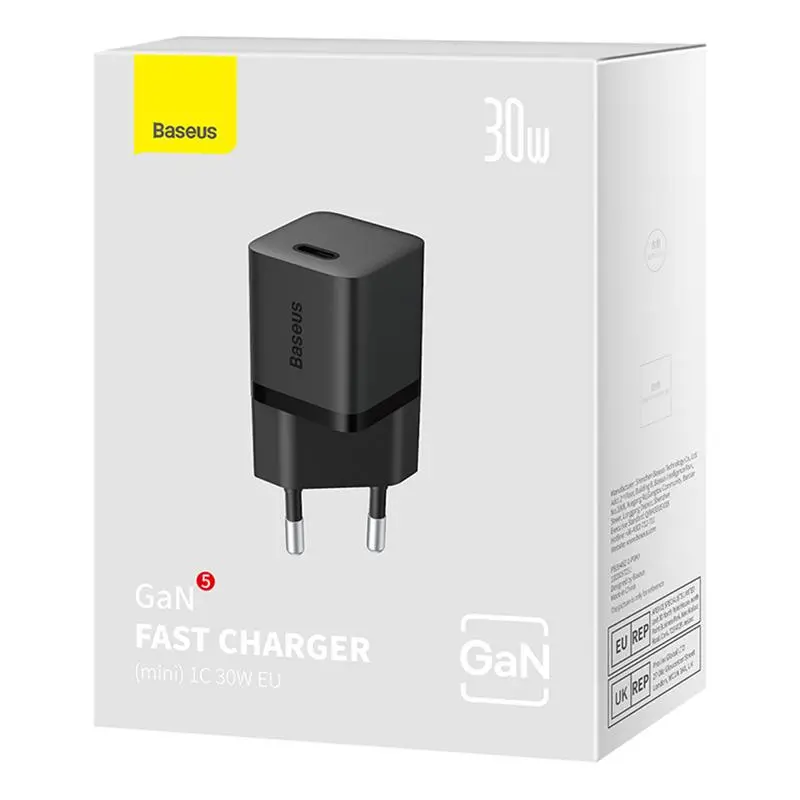 Ładowarka sieciowa Baseus GaN5 mini 30W Czarny